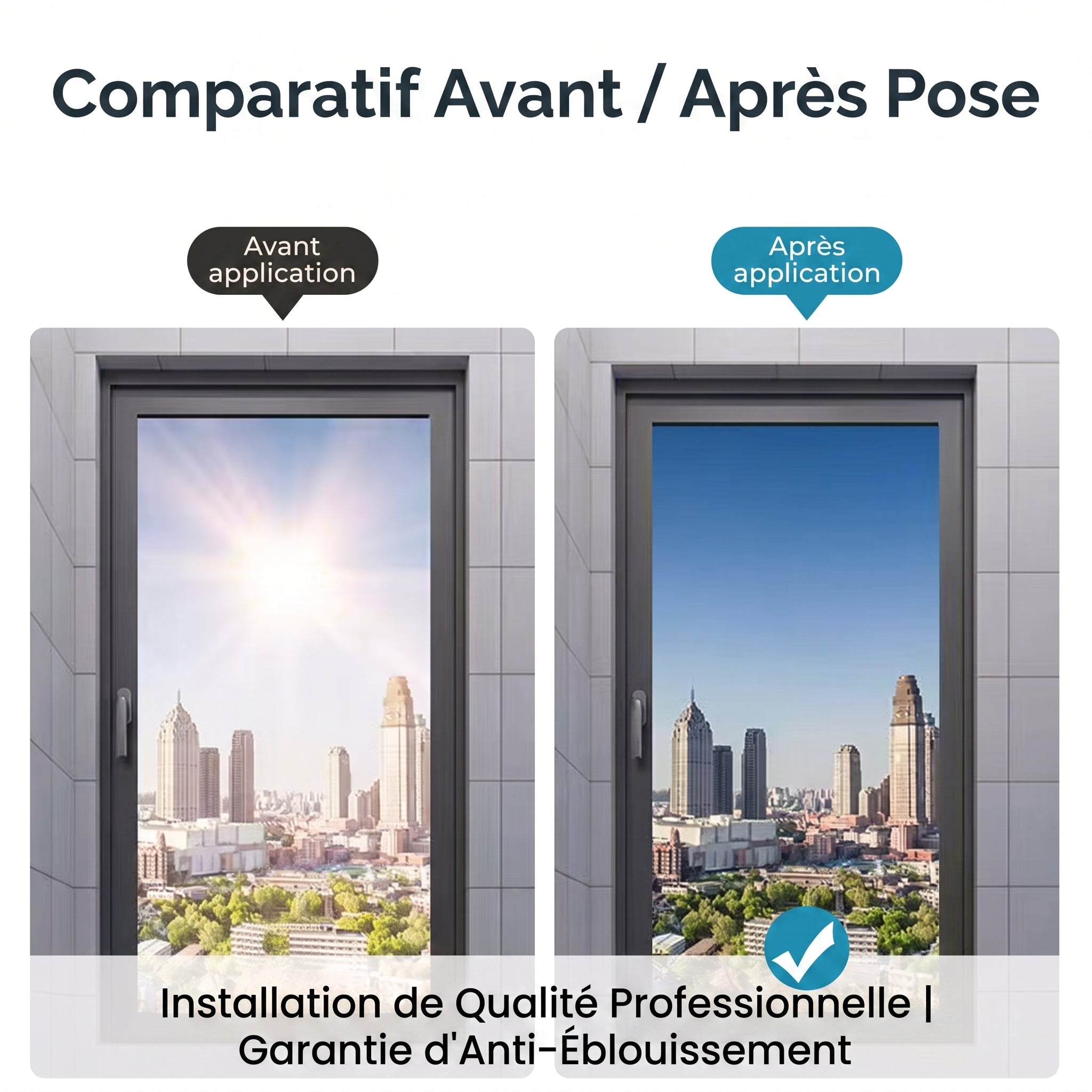 Film Anti-Chaleur & Protection Solaire – Rejet Thermique 85% Sans Colle + Raclette Offerte