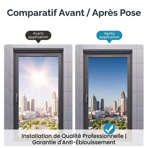 Film Anti-Chaleur & Protection Solaire – Rejet Thermique 85% Sans Colle + Raclette Offerte